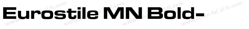 Eurostile MN Bold字体转换